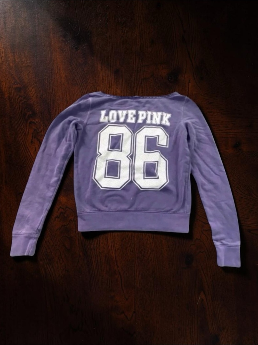 Victoria’s Secret Love PINK Purple Sweatshirt Size XS